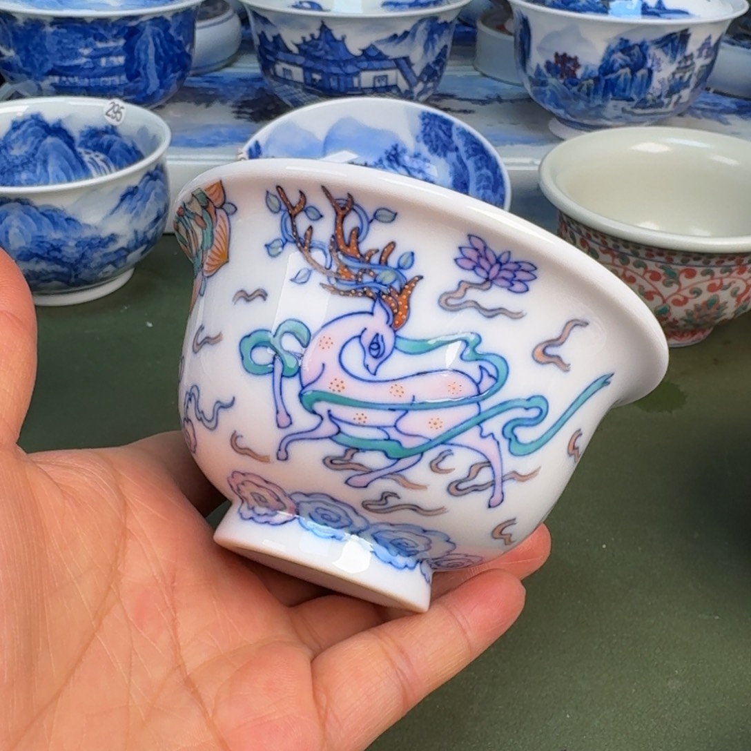 瓷景德镇纯手绘茶具圆圆205