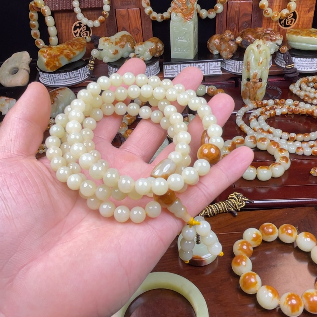 岫岩河磨玉（透闪石质玉）未镶嵌项链