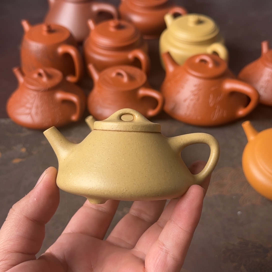 紫砂茶壶百*精挑大水潭梨皮子冶石瓢110cc