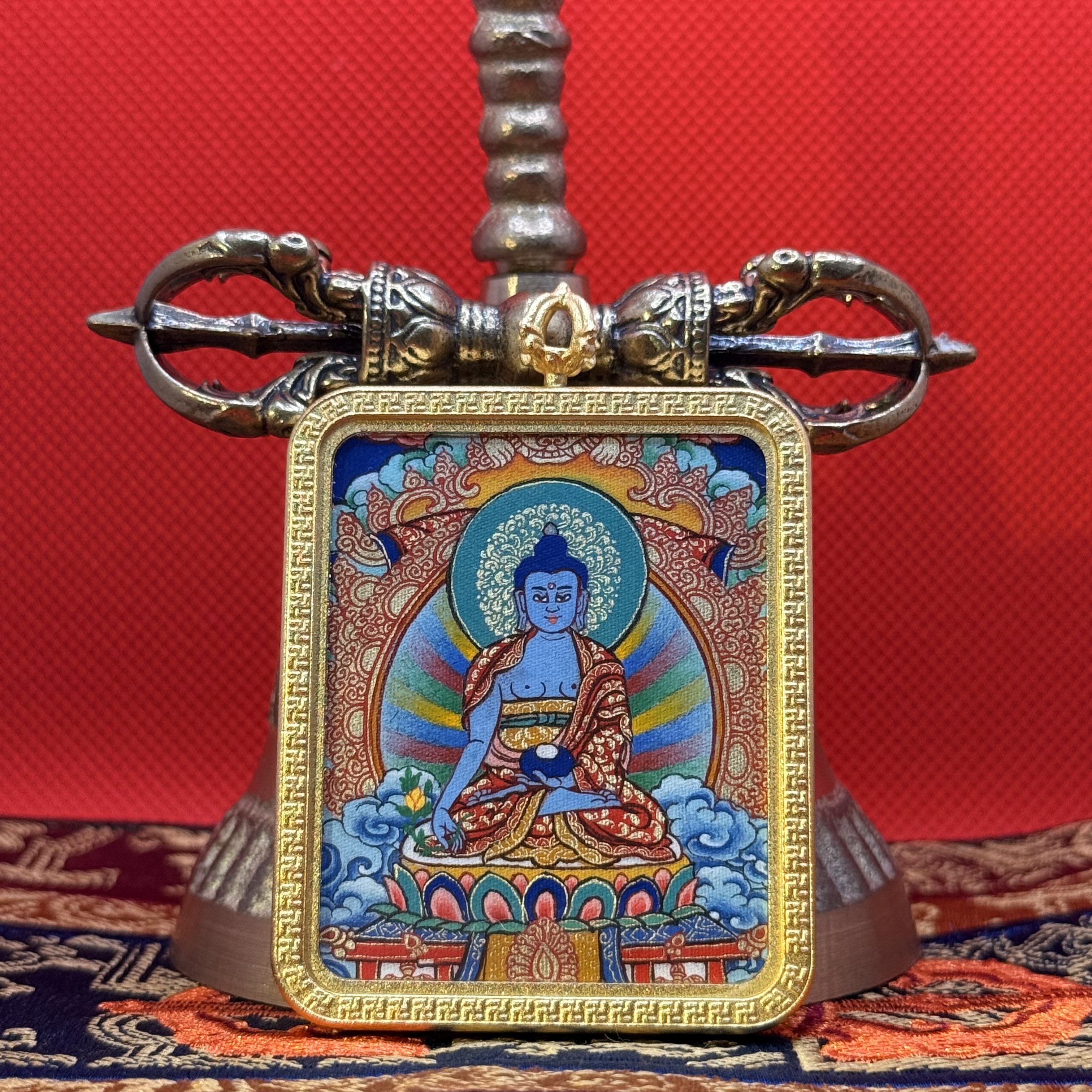 药师佛纯手绘唐卡热贡元旦唐卡画院