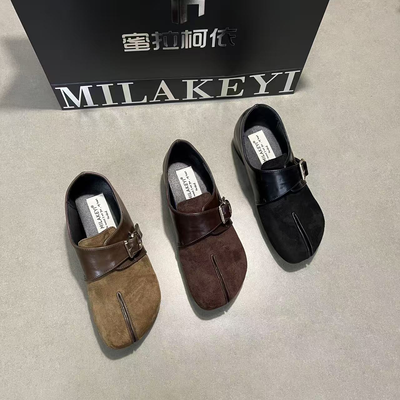 2026年春季新款内增高3CM气质百搭时尚分趾设计风格芒果头单鞋