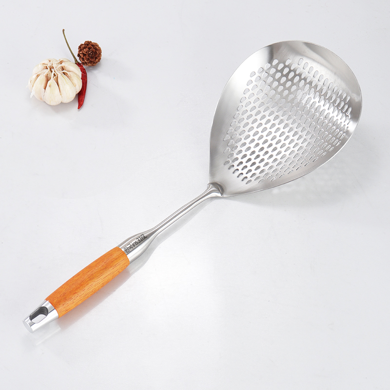 316L不锈钢漏勺家用厨房油炸笊篱大号加深捞面勺饺子沥水勺花椒漏