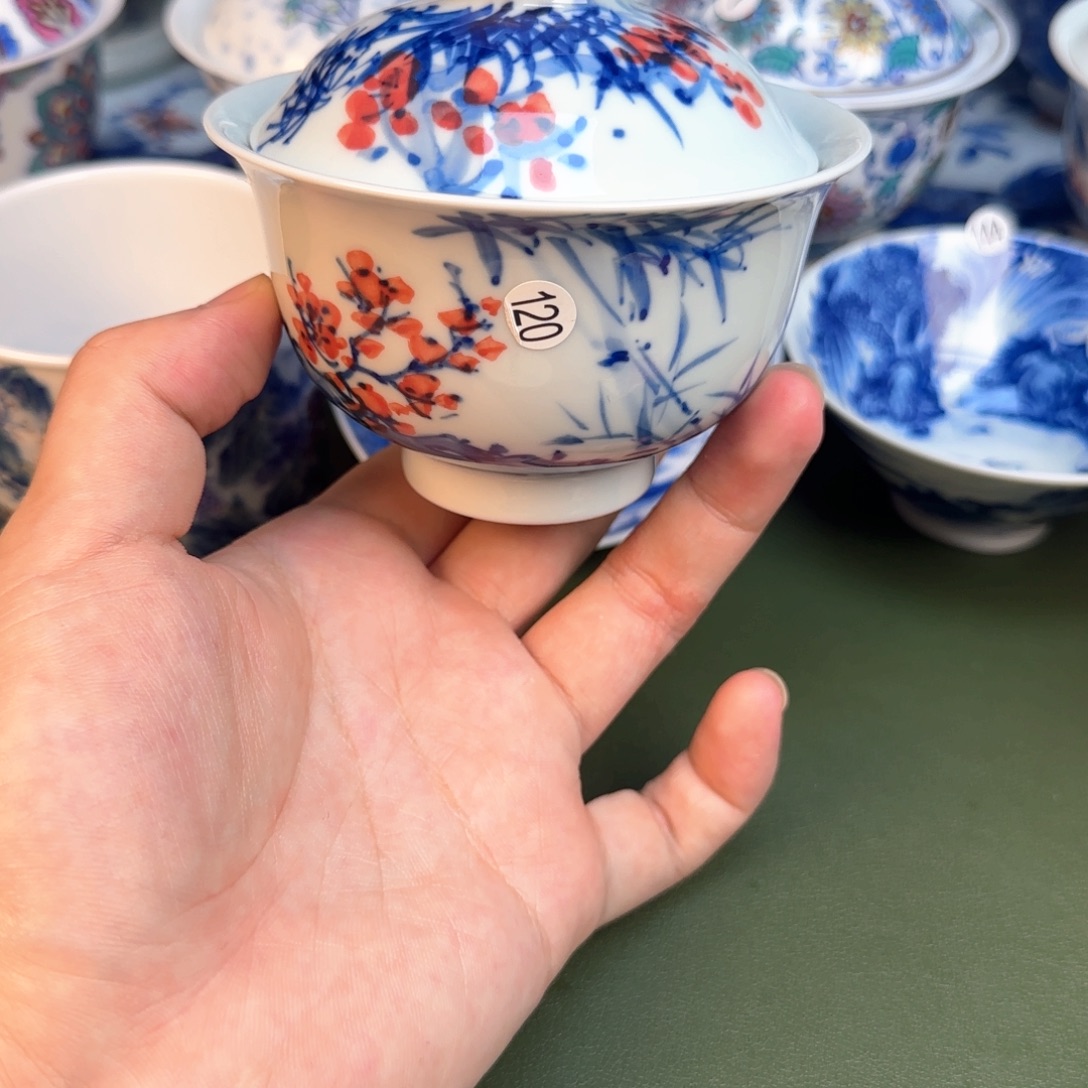 彦祖纯手工手绘茶具120