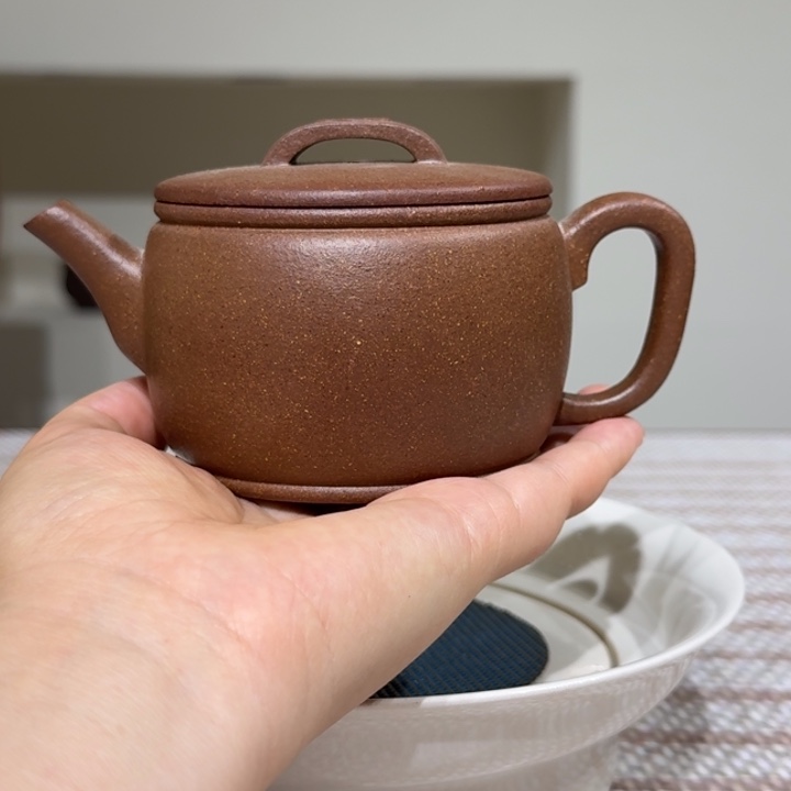 品***茗茶壶紫砂老宕矿区桃花泥汉瓦封釉特价