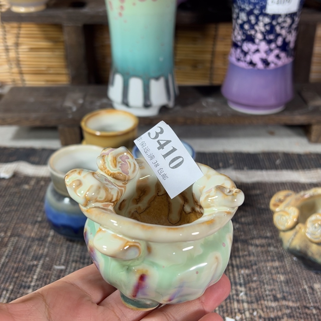 红陶景德镇手工花盆