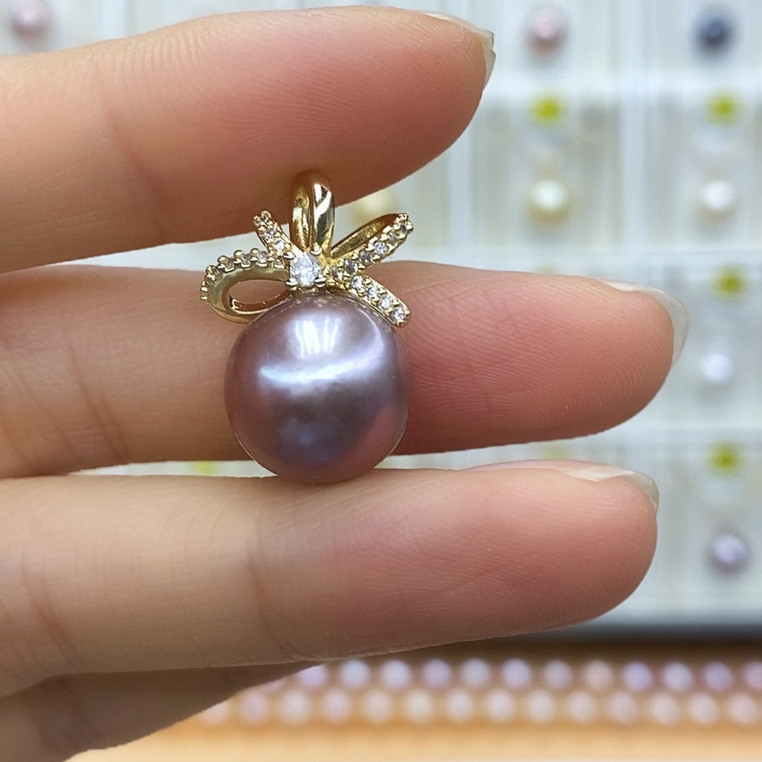 合金淡水珍珠吊坠(赠链)