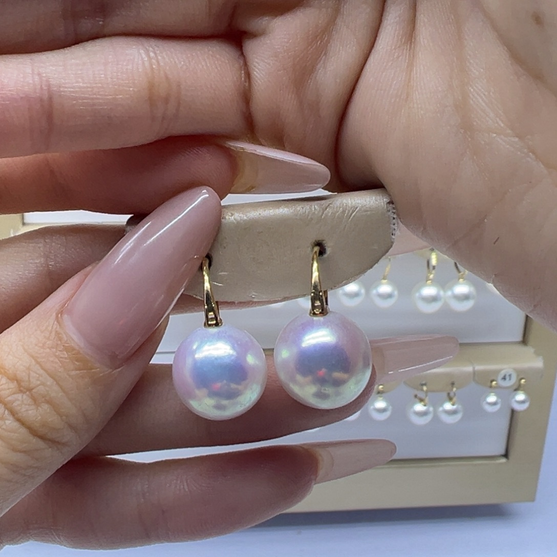 18K金镶嵌耳饰淡水珍珠