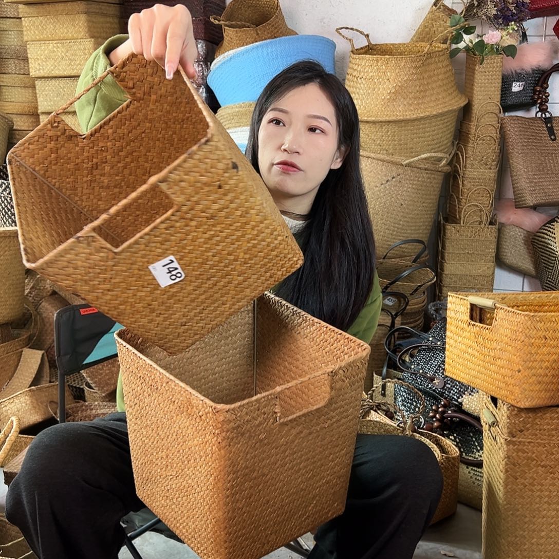 草编草编包/草编收纳盒微瑕疵