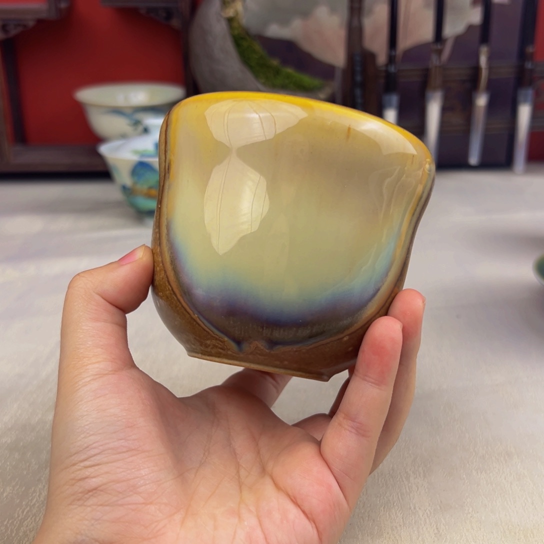 杯子纯手工柴烧主人杯