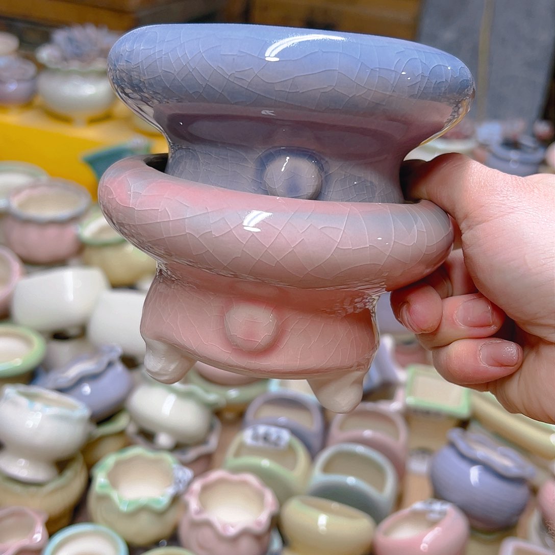 红陶陶瓷花盆当场满12包邮