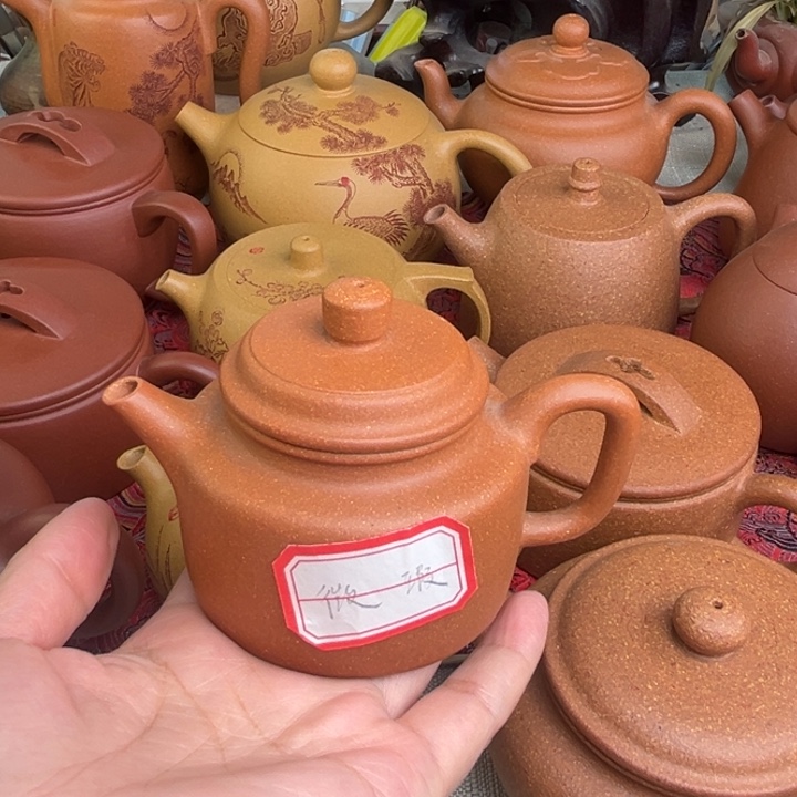瑞***雪紫砂茶壶原矿黄降坡德钟精工半手微瑕120cc