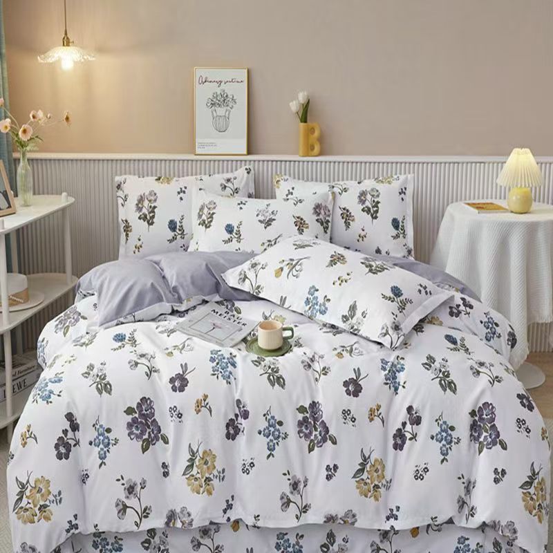 轻奢风居家四件套床品磨毛加厚双人200*230标准ＡＢ面－漫天花语