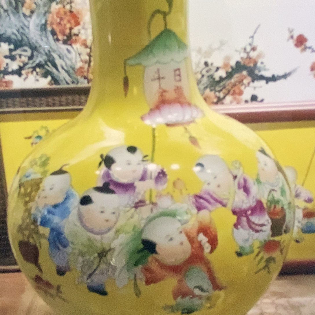 6***6陶摆件景德镇陶瓷天球瓶