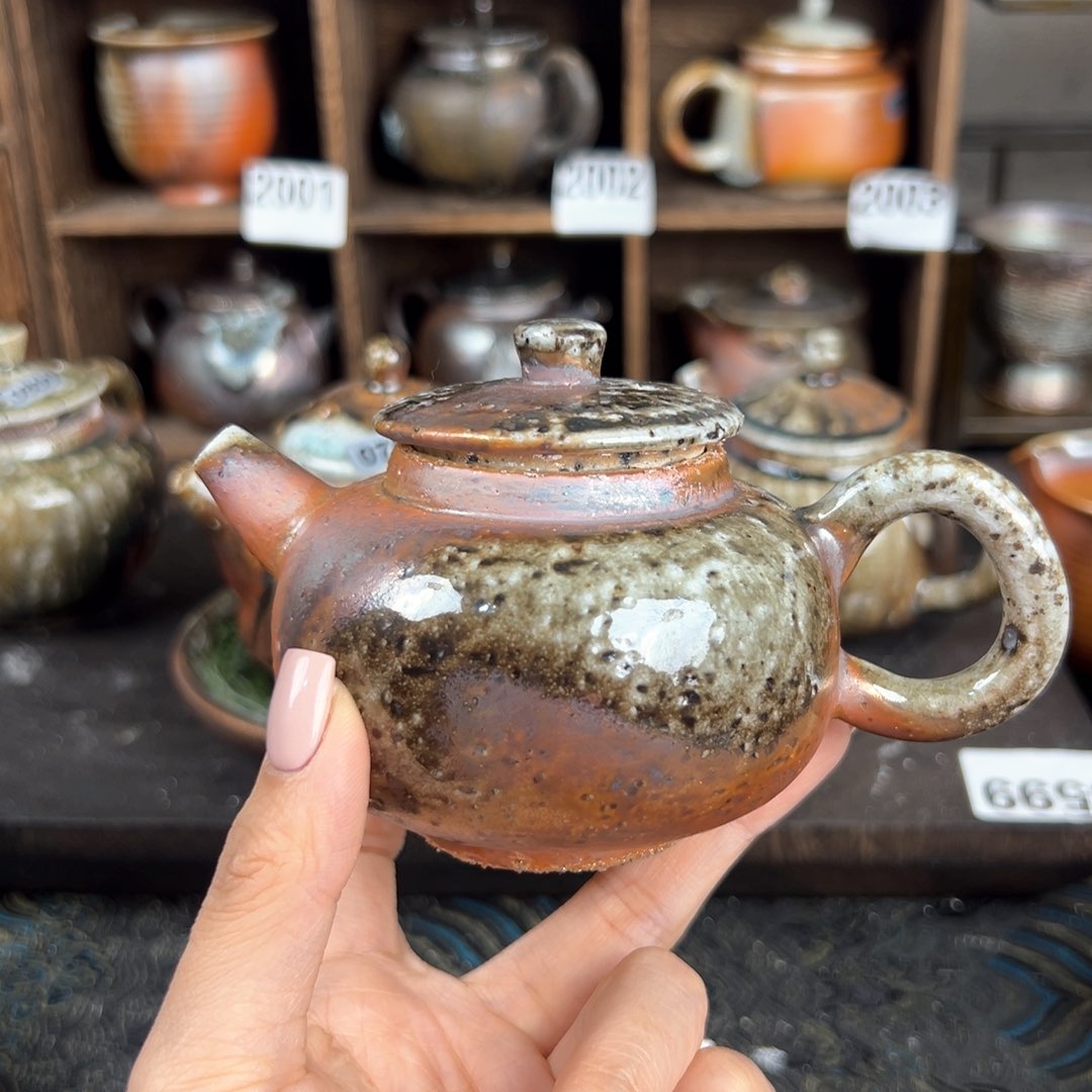 杯柴烧茶器粗陶壶