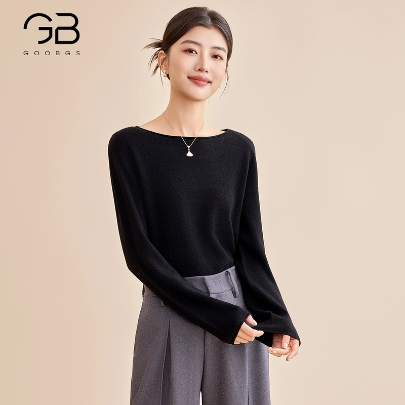 【籽言专享年货】谷邦GOOBGS 纯绵羊毛针织衫女 G4471078-6