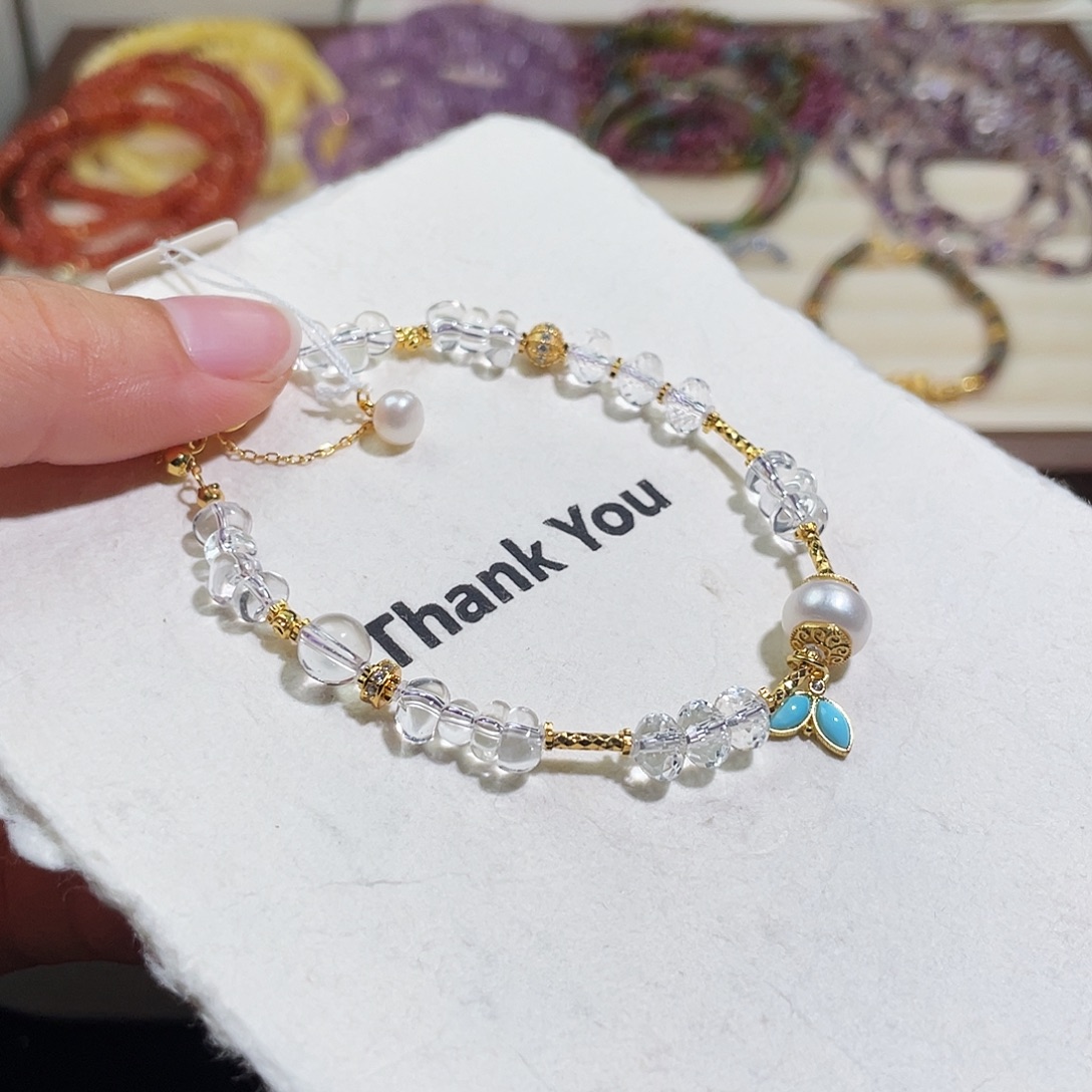 未镶嵌水晶手链白水晶设计款