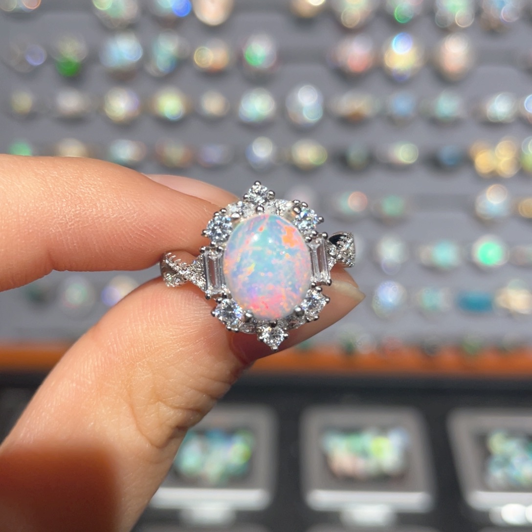 欧泊欧泊戒指银S925镶嵌