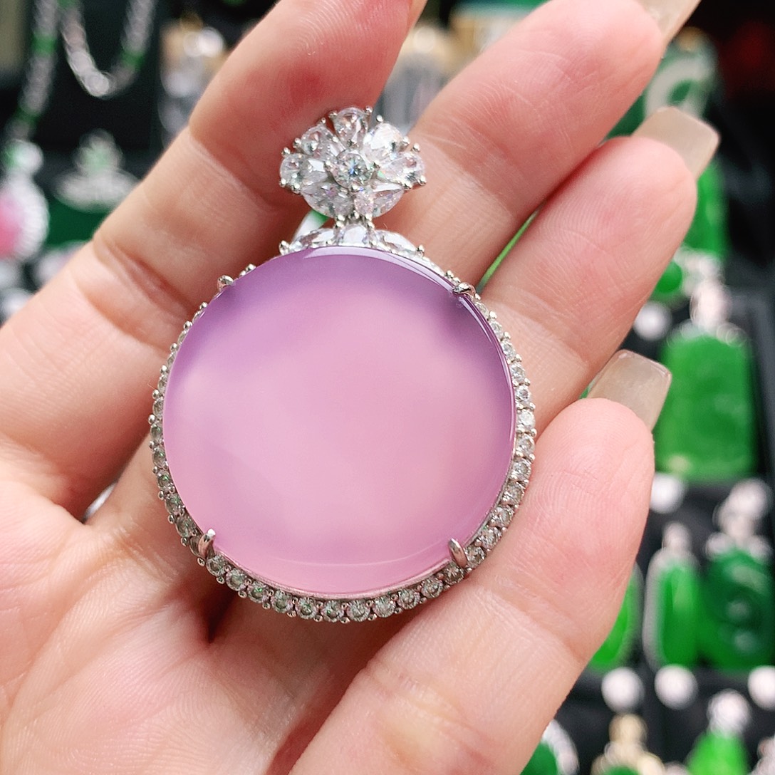 玛瑙/玉髓吊坠银S925镶嵌