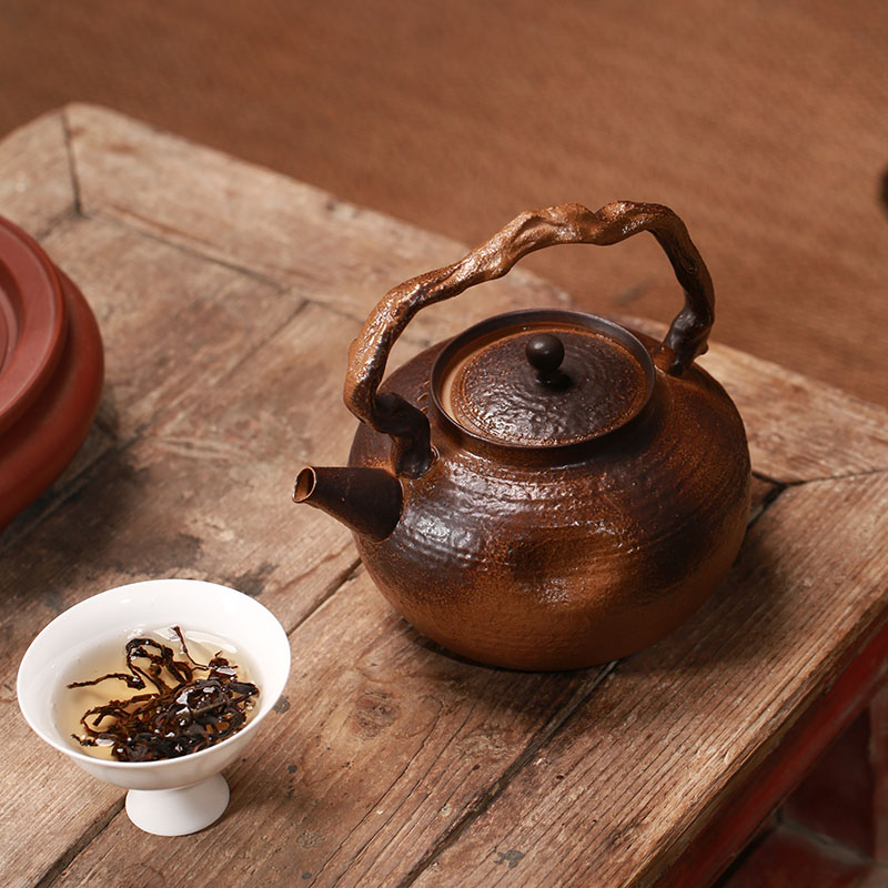 2025新款烧水壶仿柴烧煮茶壶新中式