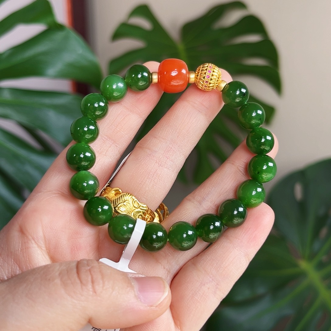 【闪购商品】和田玉（碧玉）手链未镶嵌 福利