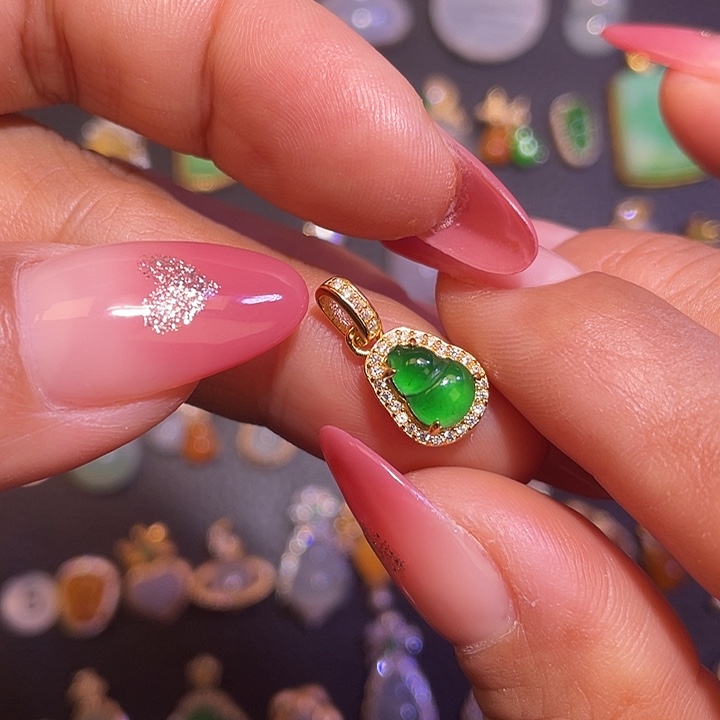 翡翠银S925镶嵌颈饰