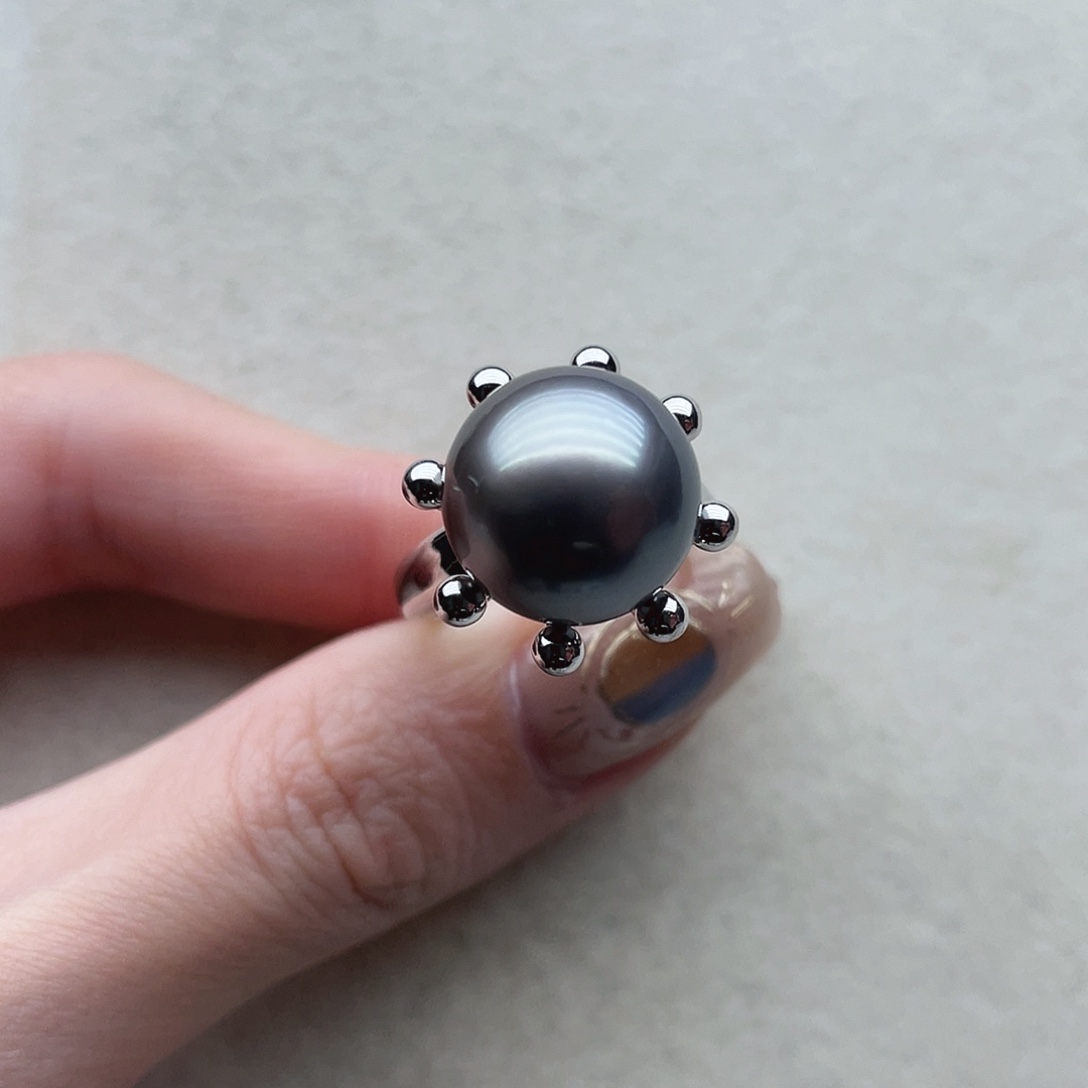 海水珍珠银S925镶嵌戒指91