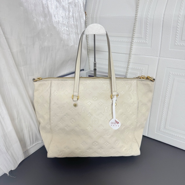 95新 LouisVuitton/路易威登 Lumineuse白色全皮托特包