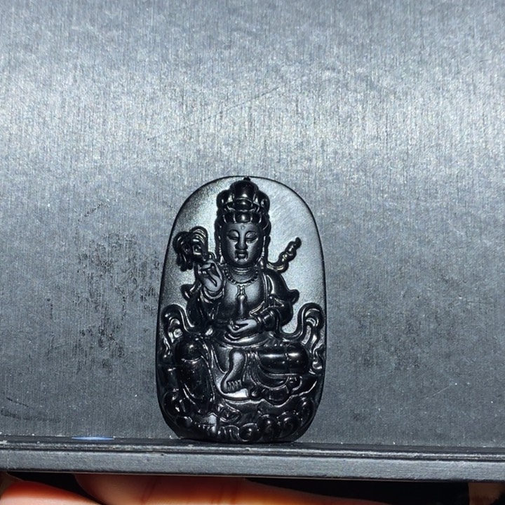 黑曜岩颈饰未镶嵌一***水