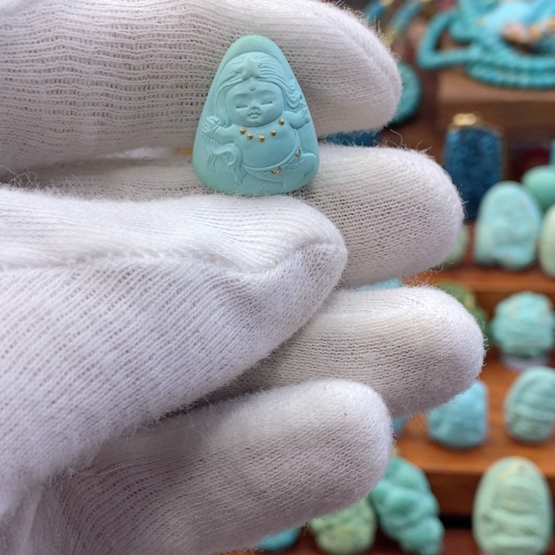 未镶嵌绿松石珠宝奇石