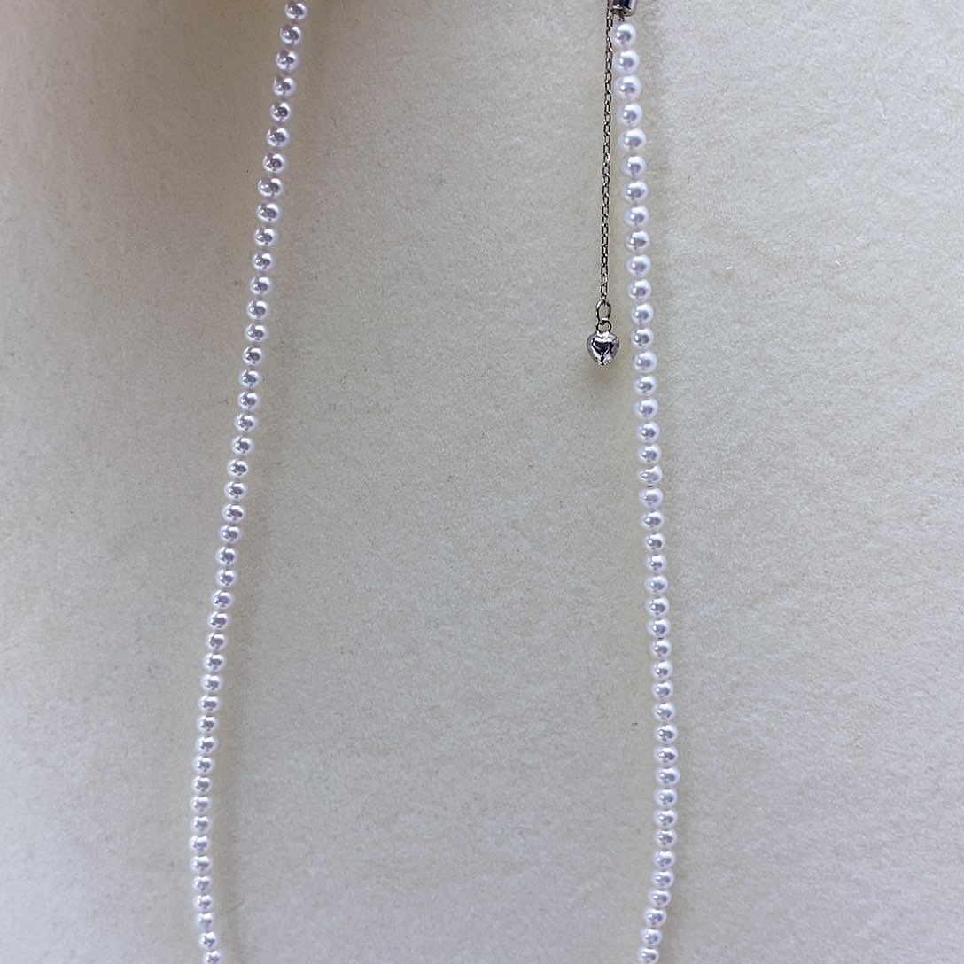 淡水珍珠银S925镶嵌项链
