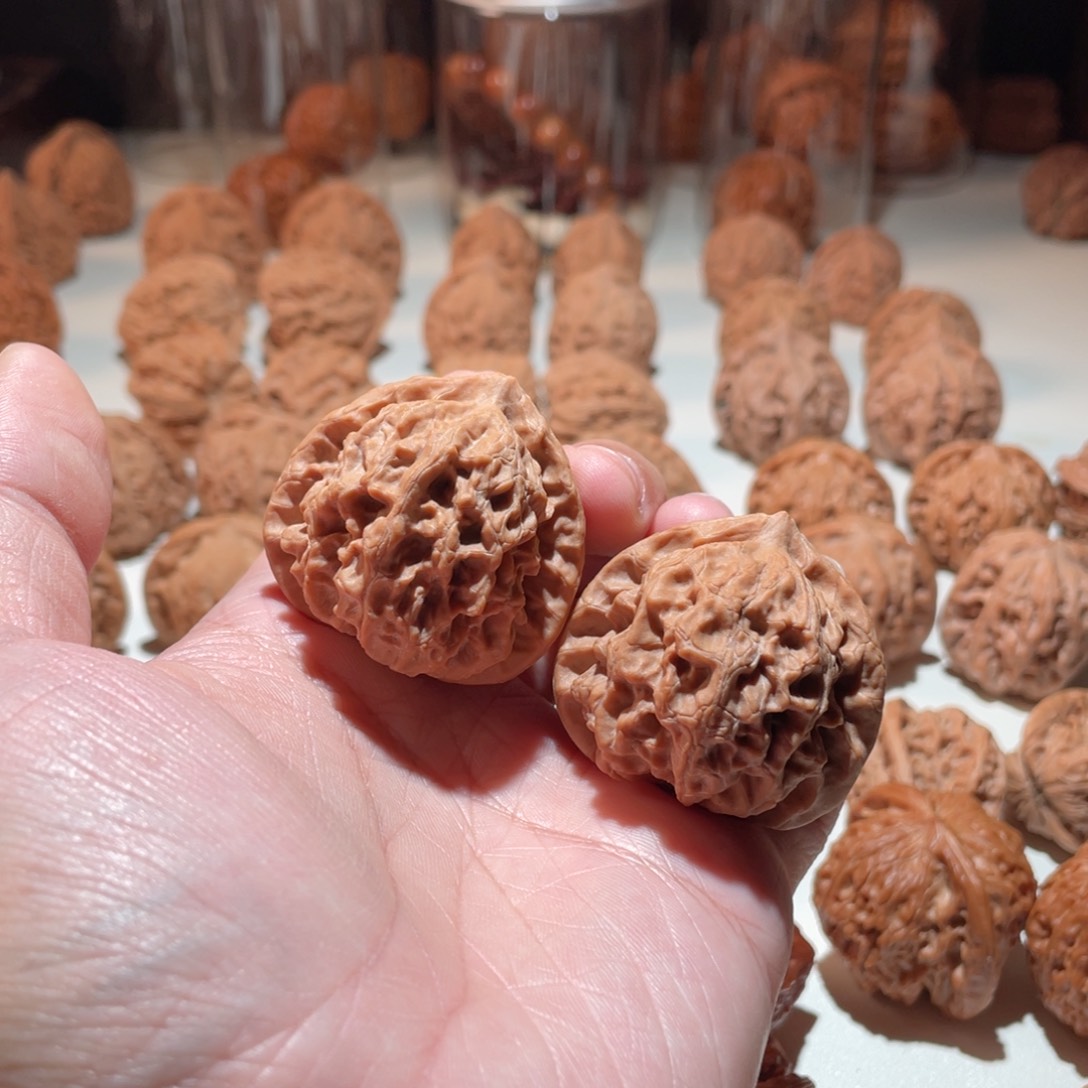 潇***湘吊坠文玩核桃文玩核桃蓟县梨木台41全品