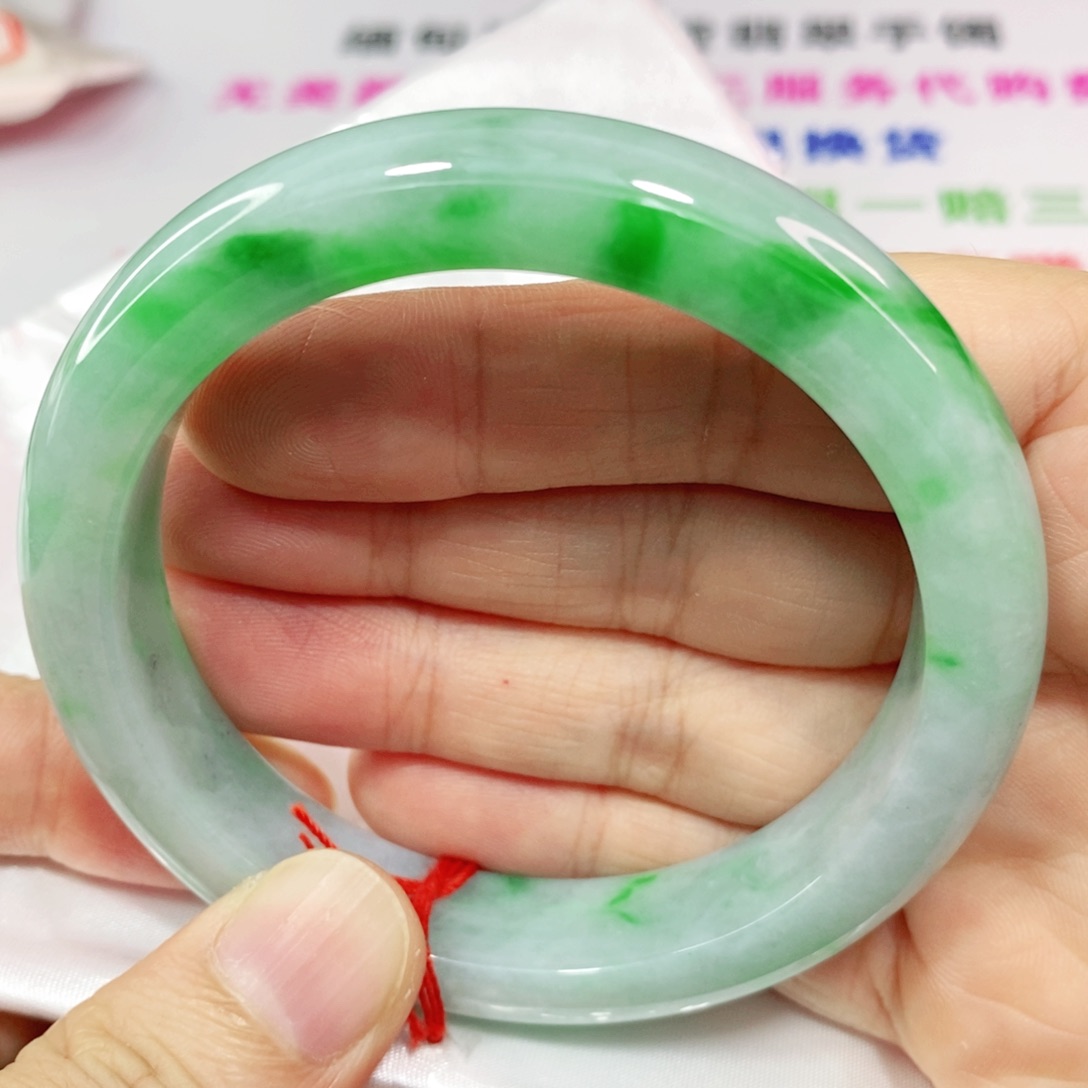 未镶嵌手镯翡翠58.5圈口正圈-完美力推