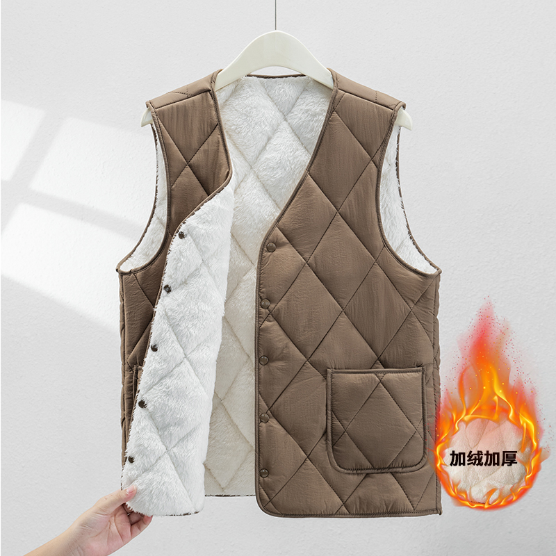大码棉马甲男2025秋冬季加绒保暖背心打底内胆小棉袄休闲坎肩外套