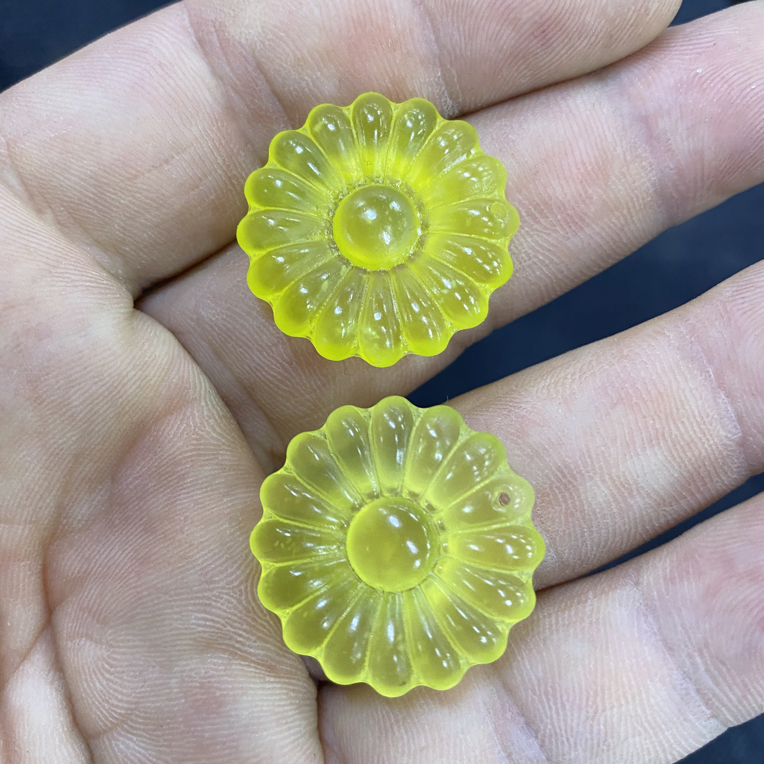 岫玉太阳花黄金玉颈饰男女挂件