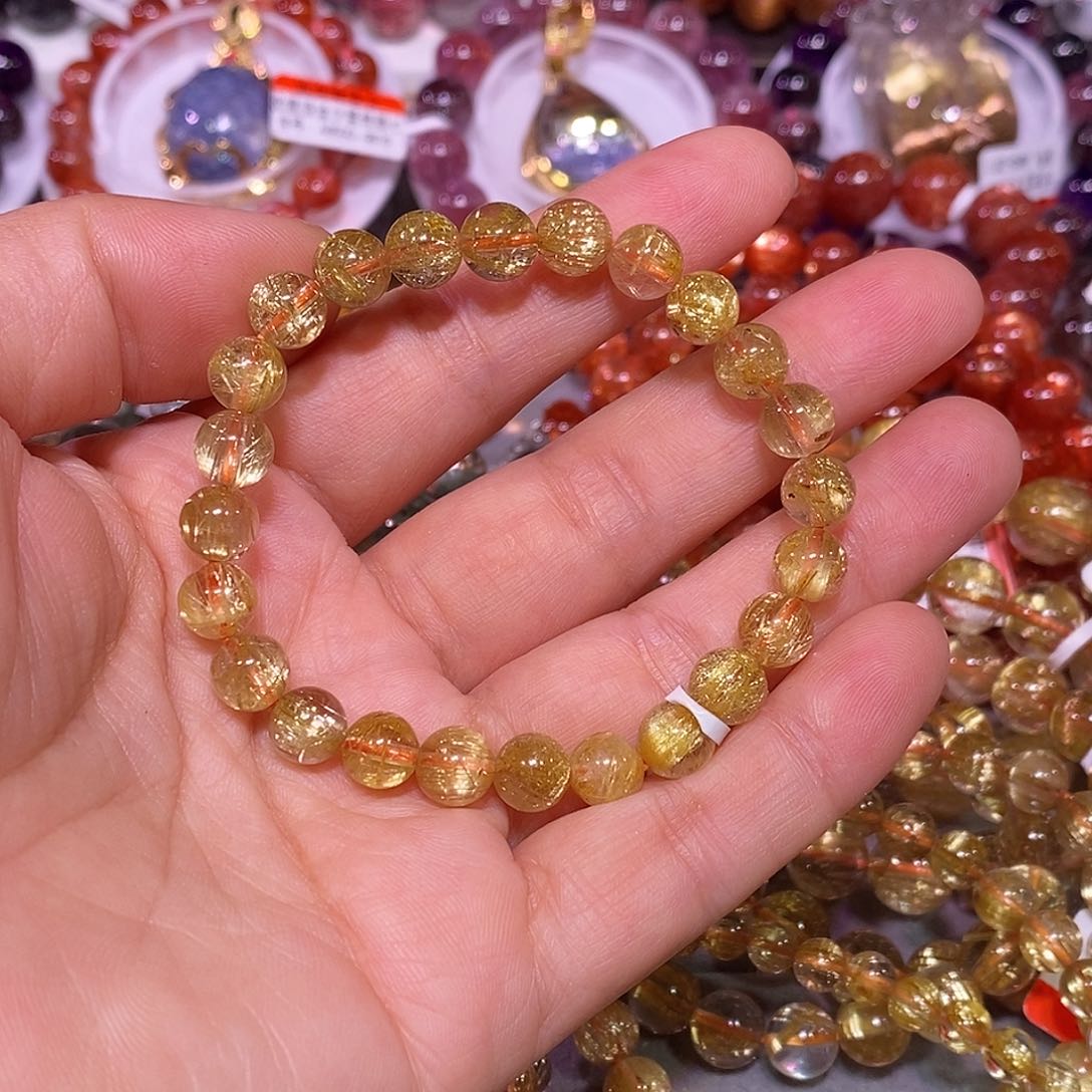 未镶嵌手链水晶A***e金钛晶7.8