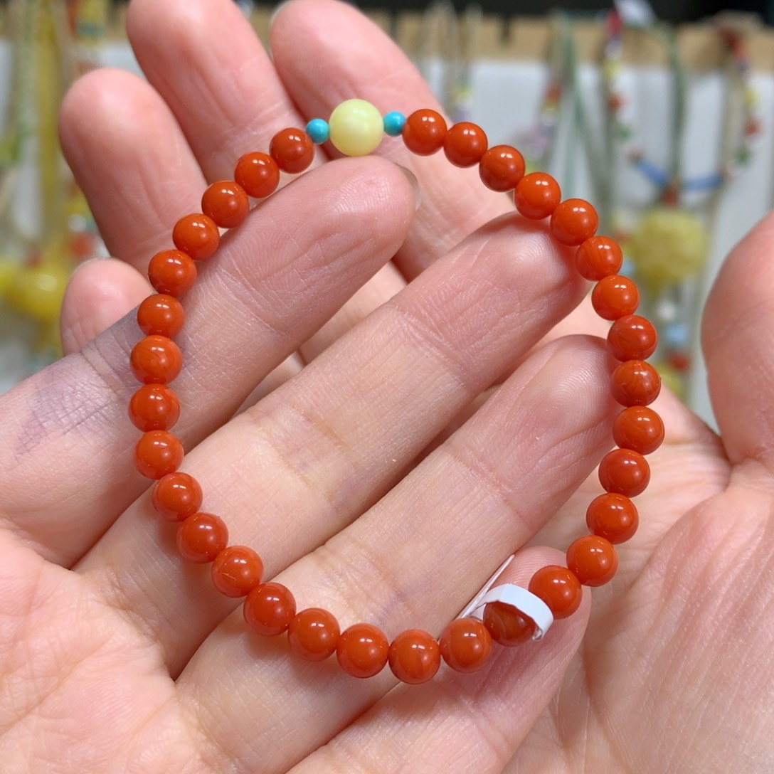 南红玛瑙手链未镶嵌5.3m m