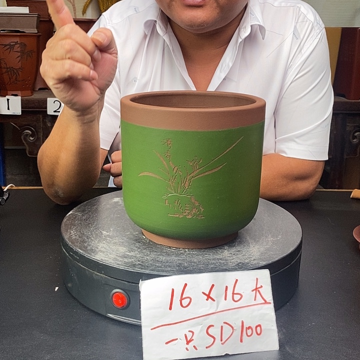 紫砂花盆货号一只SD100