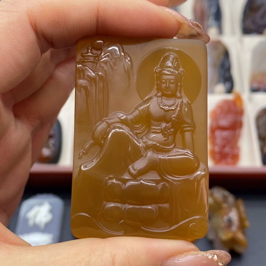 未镶嵌吊坠(赠链)玛瑙/玉髓我**扬吊坠