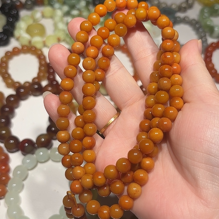 未镶嵌蛇纹石玉手串