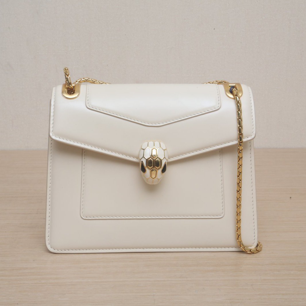 95新 BVLGARI/宝格丽  米白色 斜挎包 链条包P205843628