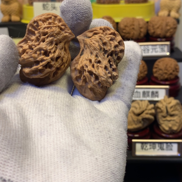 文玩核桃把件鸳鸯鸟噢46