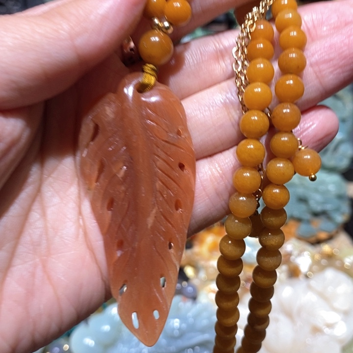 岫玉毛衣链未镶嵌