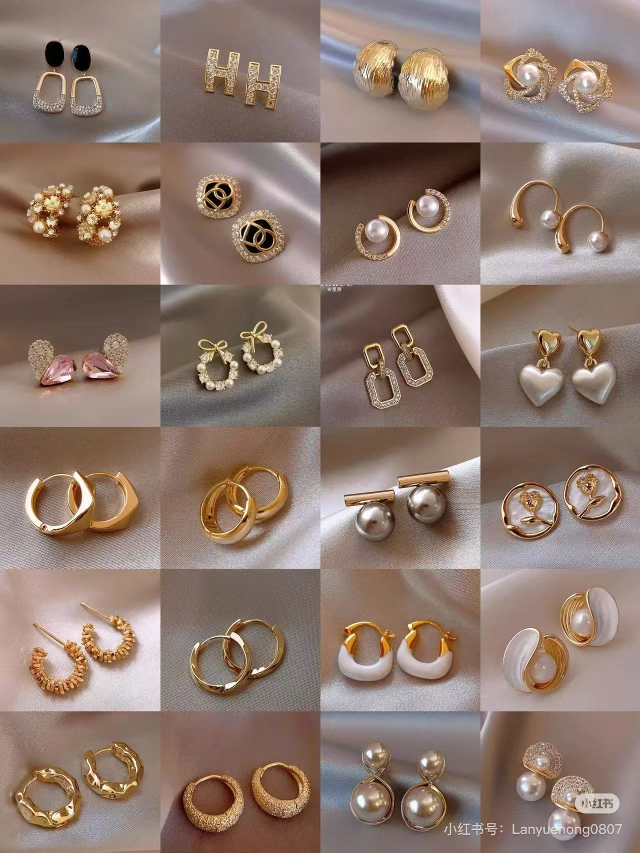 铜合金耳饰 {2}2024新款饰品集合链接