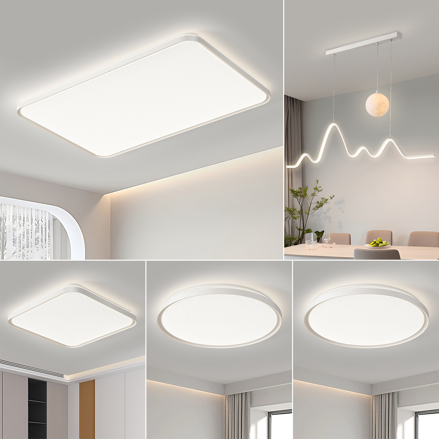 【顾家@照明】现代卧室客厅护眼铁艺吸顶灯吸顶灯书房北欧餐厅灯饰