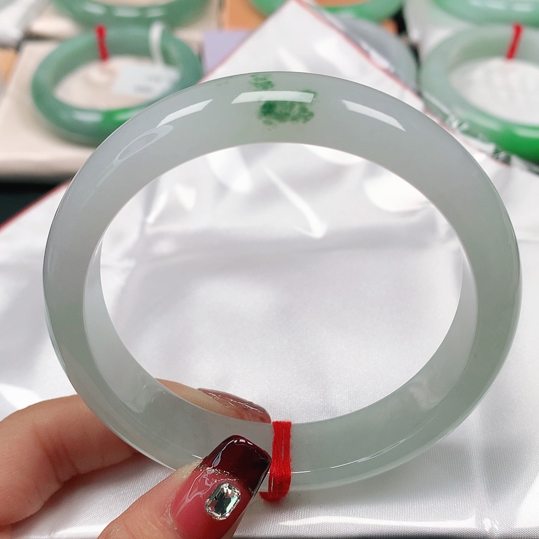 翡翠手镯未镶嵌天然翡翠手镯59