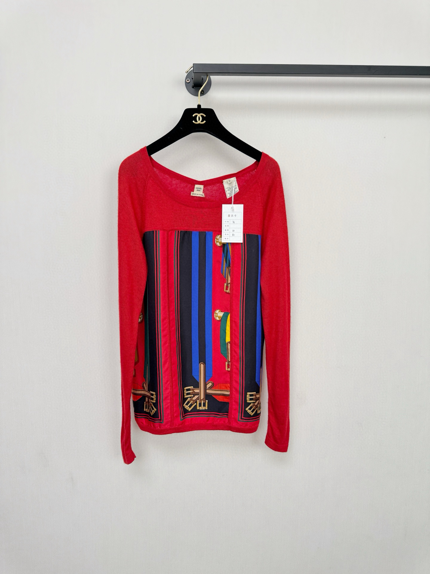 99新 Hermes/爱马仕 Hermes爱马仕山羊绒真丝毛衣 正品 36码 99新