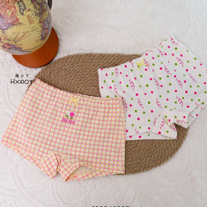 【海小丫正品】110码女童平角内裤抗菌柔软透气【俩盒包邮】卡码拍大