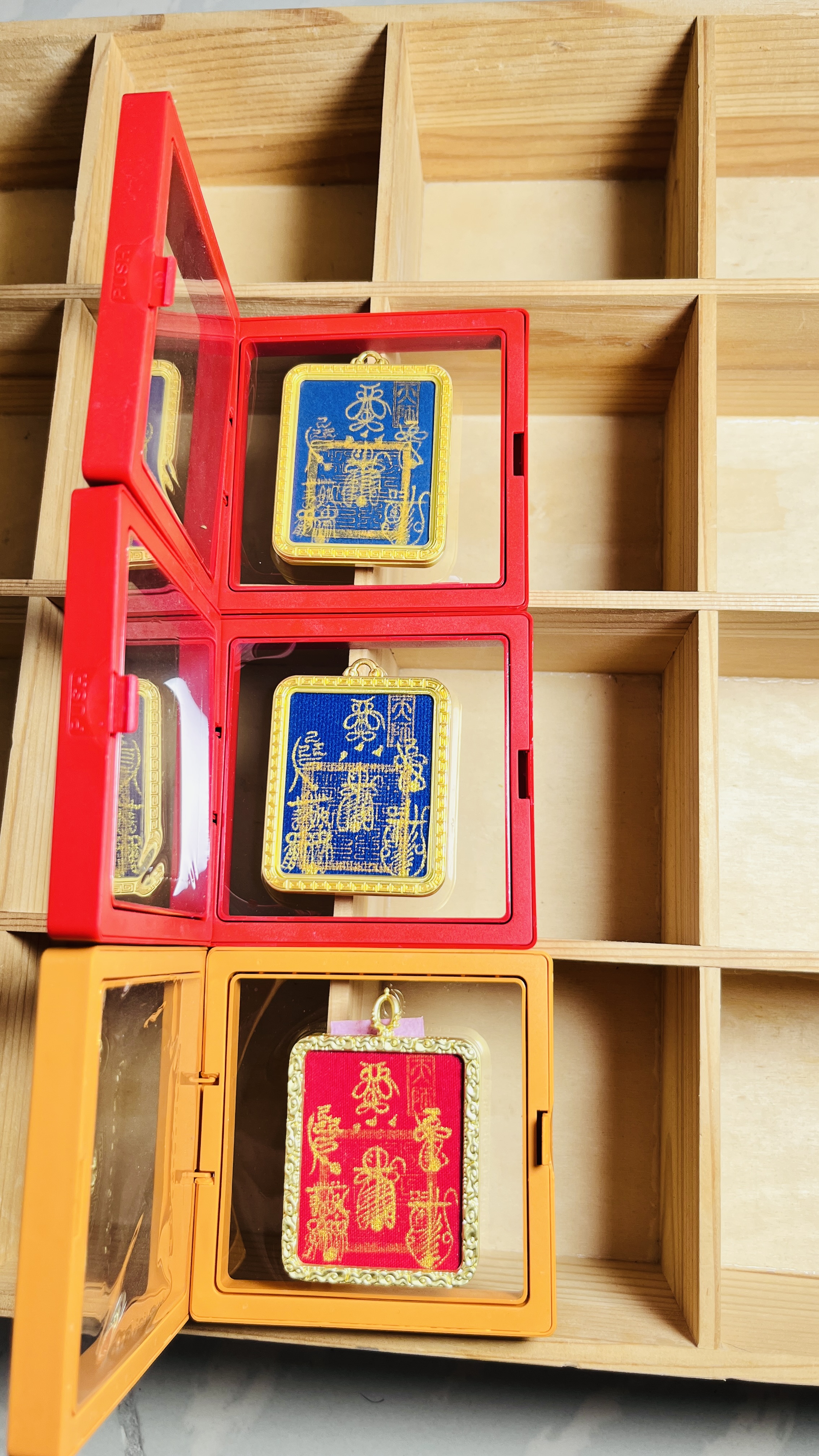 合金吊坠 道家五雷符手染手绘图唐卡项链挂饰独特唯一单品