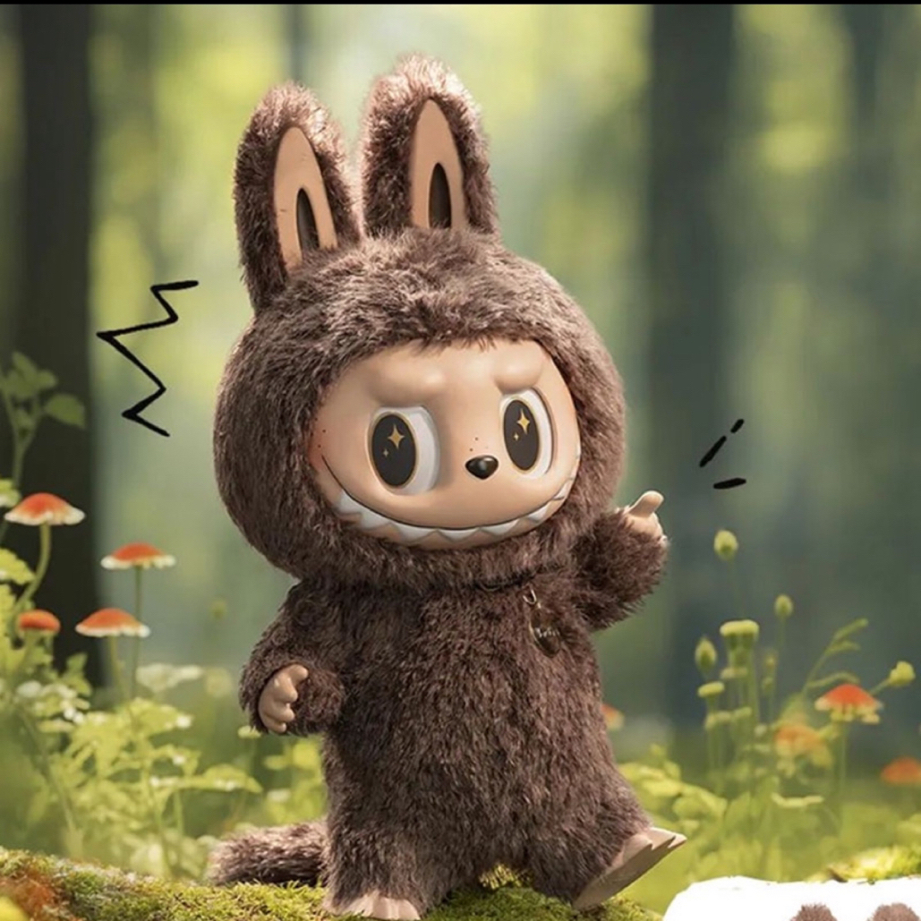 泡泡玛特之夜 大首领 58cm搪胶公仔毛绒公仔