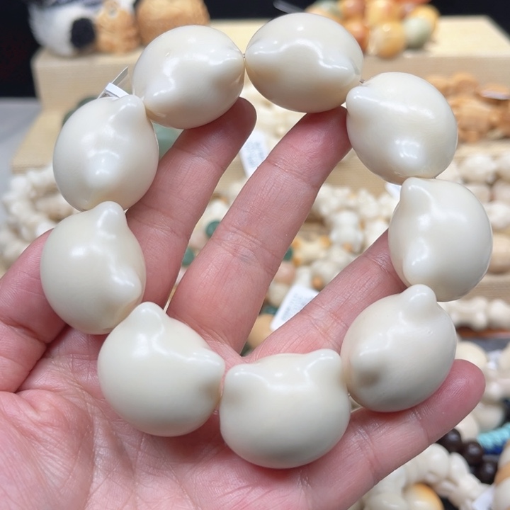 菩提根/象牙果手串烤腮红猫头全品2-14-29